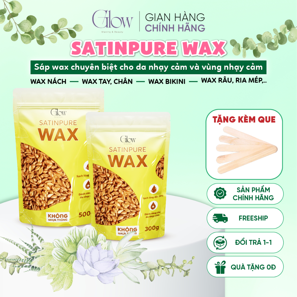 Sáp Wax SATINPURE GLOWWAXING Túi 500Gr Cao Cấp Hình Giọt Nước Chuyên ...