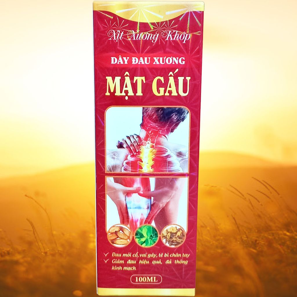 (Đỏ) Xịt Xương Khớp Dây Đau Xương Mật Gấu - Mekong - Bidopharma - Vitamin Thanh Lọc