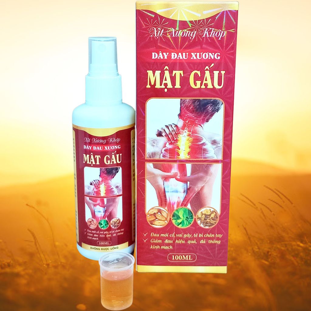 Combo 2 Hộp (Đỏ) Xịt Xương Khớp Dây Đau Xương Mật Gấu - Mekong - Bidopharma - Vitamin Thanh Lọc