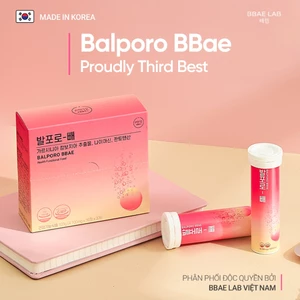 Viên sủi chuyển hoá chất béo Balporo BBae Hàn Quốc, hỗ trợ giảm cân, dưỡng da sáng mịn, phân phối độc quyền bởi BBae Lab