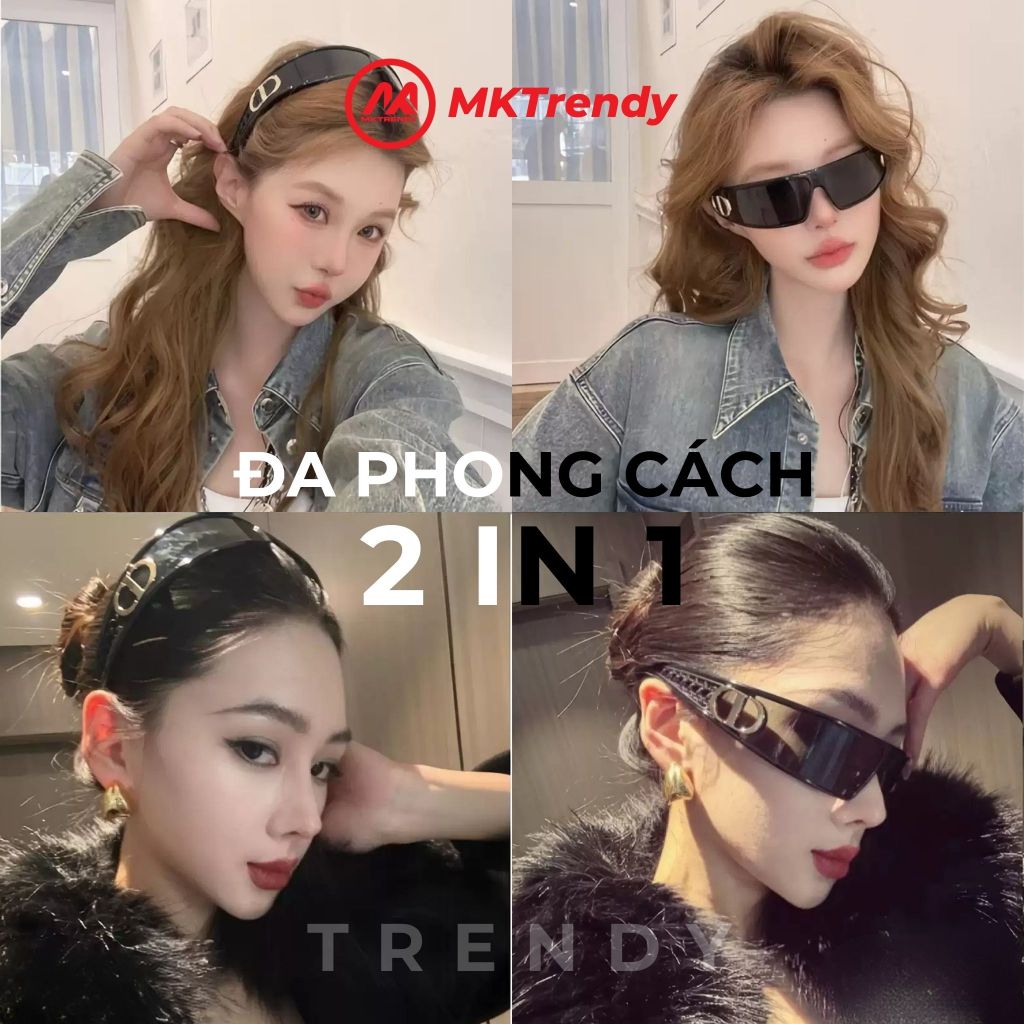 Kính râm cài tóc thời trang MKTRENDY kính mát băng đô đa năng 3 trong chống tia UV phong cách Hàn Quốc