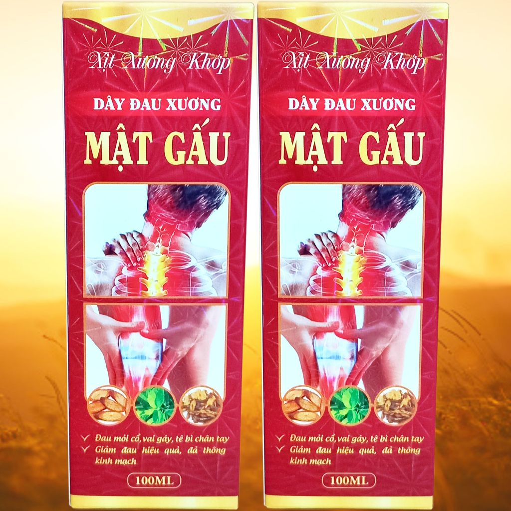 Combo 2 Hộp (Đỏ) Xịt Xương Khớp Dây Đau Xương Mật Gấu - Mekong - Bidopharma - Vitamin Thanh Lọc