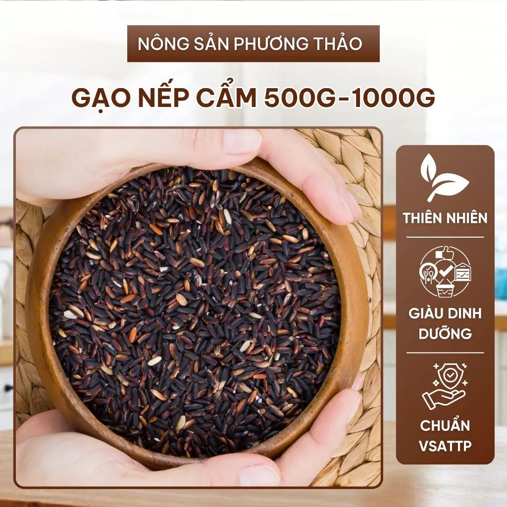 Gạo Nếp Cẩm Gạo Nếp Cẩm Dẻo Thơm Tự Nhiên, Nếp Cẩm Nấu Xôi, Sữa Chua Thơm Ngon Bổ Dưỡng