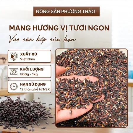 Gạo Nếp Cẩm Gạo Nếp Cẩm Dẻo Thơm Tự Nhiên, Nếp Cẩm Nấu Xôi, Sữa Chua Thơm Ngon Bổ Dưỡng