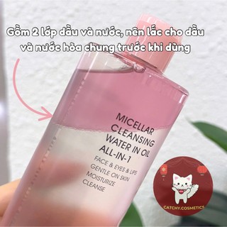 [COLORKEY] Nước Tẩy Trang Colorkey 2 Lớp Nước Và Dầu Vỏ Hồng, Dễ Dàng Tẩy Trang Lớp Makeup, 500ml