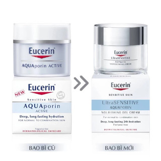 [HÀNG CÔNG TY] Kem dưỡng cấp ẩm cho da thường, da hỗn hợp Eucerin Ultrasensitive Aquaporin Nourishing Gel Cream (50ml)