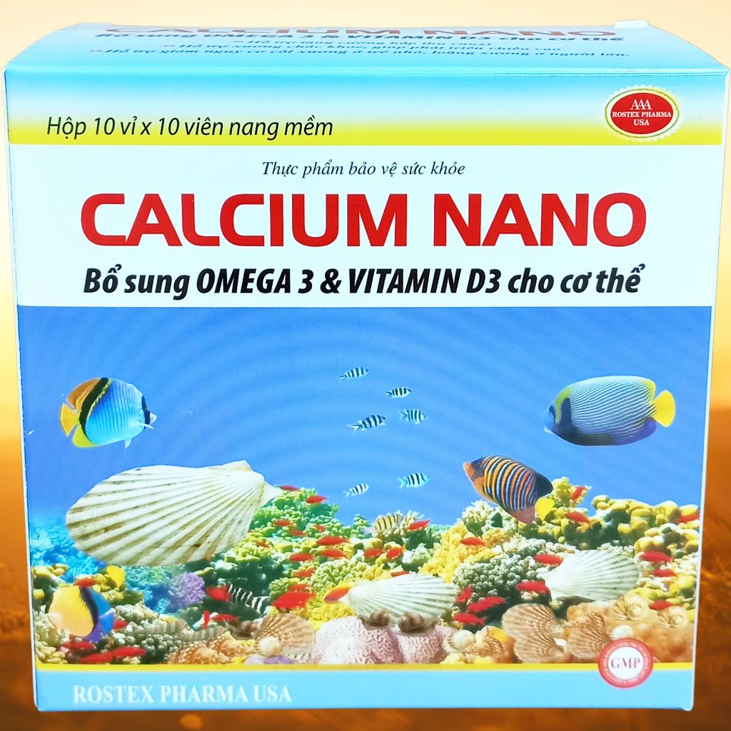 Calcium Nano Đại Dương 100 Viên - Rostex - Vinaphar - Vitamin Thanh Lọc