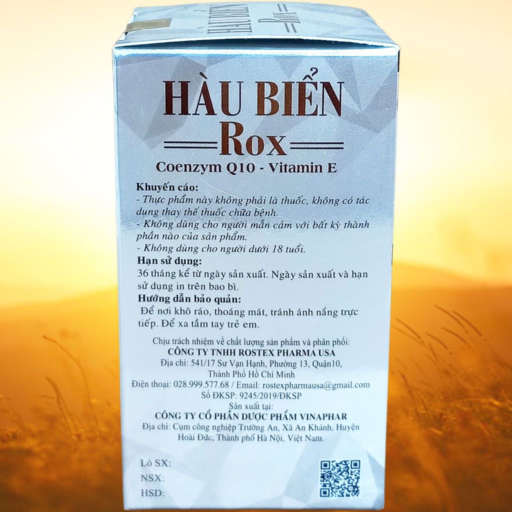 Hàu Biển Rox Trắng - Rostex - Vinaphar - Vitamin Thanh Lọc