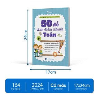 Sách - Tham khảo Lớp 2 - Combo 50 Đề Tăng Điểm Nhanh Toán - Tiếng Việt - Tiếng Anh Lớp 2 - TKBooks
