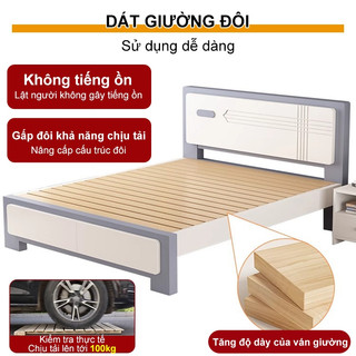 Panda Giường đôi 2 mét phòng ngủ chính gỗ nguyên khối chất lượng cao chịu lực 500KG giảm giá 20%