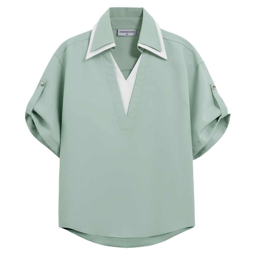 [NEW IN] Áo Polo Nam cao cấp AIRING From Rộng Cotton Lạnh Line Cổ chữ V, Nam Tính, Tôn Dáng SHINGHAI