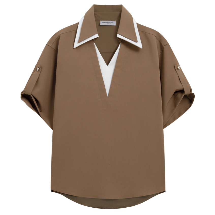 [NEW IN] Áo Polo Nam cao cấp AIRING From Rộng Cotton Lạnh Line Cổ chữ V, Nam Tính, Tôn Dáng SHINGHAI