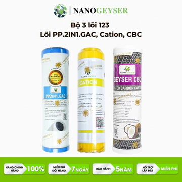 Bộ lõi 123 dùng cho máy Nano, UF, - bộ lõi thô chính hãng Nano Geyser