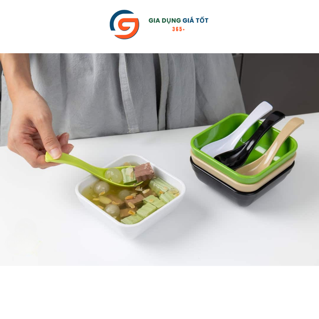 Combo 10 bát nhựa vuông Song Long đựng chè, caramel, tào phớ, sữa chua mít