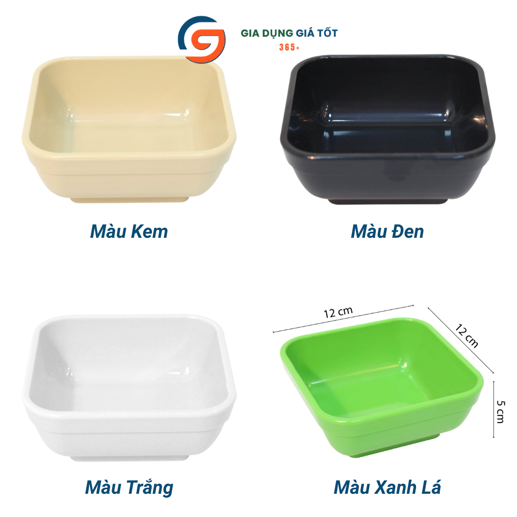 Combo 10 bát nhựa vuông Song Long đựng chè, caramel, tào phớ, sữa chua mít
