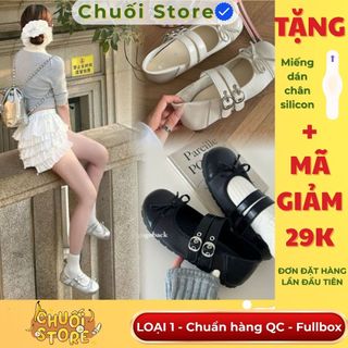 Giày bệt nữ da PU tổng hợp dệt vải đế cao su xinh xắn đáng yêu mềm mại thoải mái