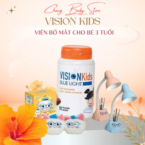 Bổ Mắt Vision Kids Blue Light Cho Bé Sáng Mắt ngăn chặn ánh sáng xanh Lọ 90 Viên Nhai