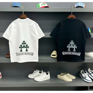 Áo Thun Chrome Hearts Chất Vải Cotton Dày Dặn Áo Phông Unisex Nam Nữ Full Tag Mac