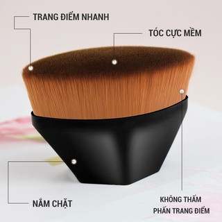 Cọ Đánh Nền Kim Cương Flat Top Siêu Mịn Không Lộ Vệt | Cọ Foundation Makeup Không Ăn Kem