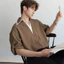 Áo Polo Nam cao cấp AIRING From Rộng Cotton Lạnh Line Cổ chữ V, Thoáng Mát - SHINGHAI