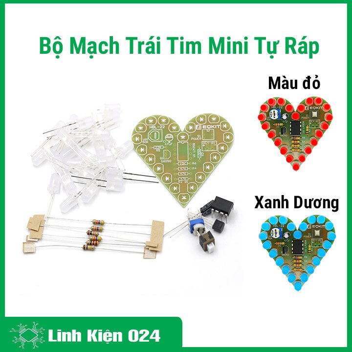 Bộ mạch trái tim mini tự lắp ráp | Shopee Việt Nam