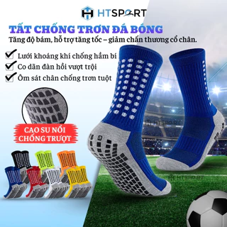 Tất Đá Bóng Chống Trơn Vớ Đá Banh Chống Trượt Nam Lửng Cổ Cao Bóng Đá Huti Wika