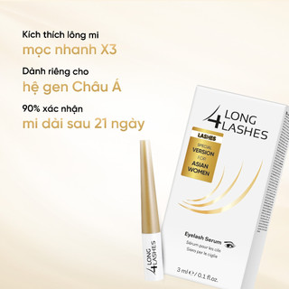 Combo 2 Serum Dưỡng Mi LONG4LASHES White (3ml x 2) - Tinh Chất Giảm Gãy Rụng, Hỗ Trợ Dài Và Dày Mi Chính Hãng Ba Lan