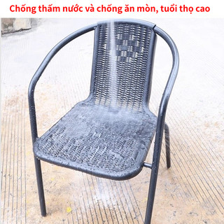 Ghế tựa mây giả bàn ghế thư giãn ngoài trời ghế ăn quán trà chống mưa nắng chắc chắn giảm 40%
