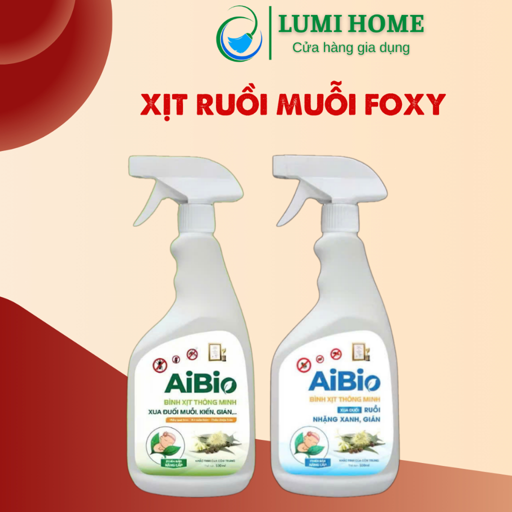 Bình thuốc xịt chống muỗi, kiến, gián AIBIO 530ml, Chai sịt đuổi diệt ...