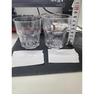 Cốc bát giác 180ml 200ml nhựa Việt Nhật cao cấp, Cốc nhựa meka , cốc sinh tố, trà chanh, nhà hàng - MS:6268/ 6269