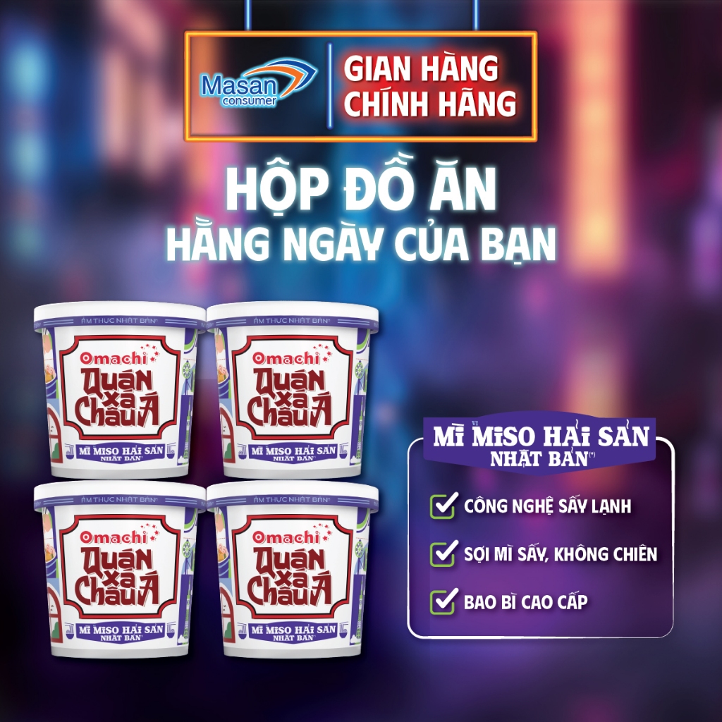 [Chọn Món] Combo 4 Hộp đồ ăn Omachi Quán Xá Châu Á