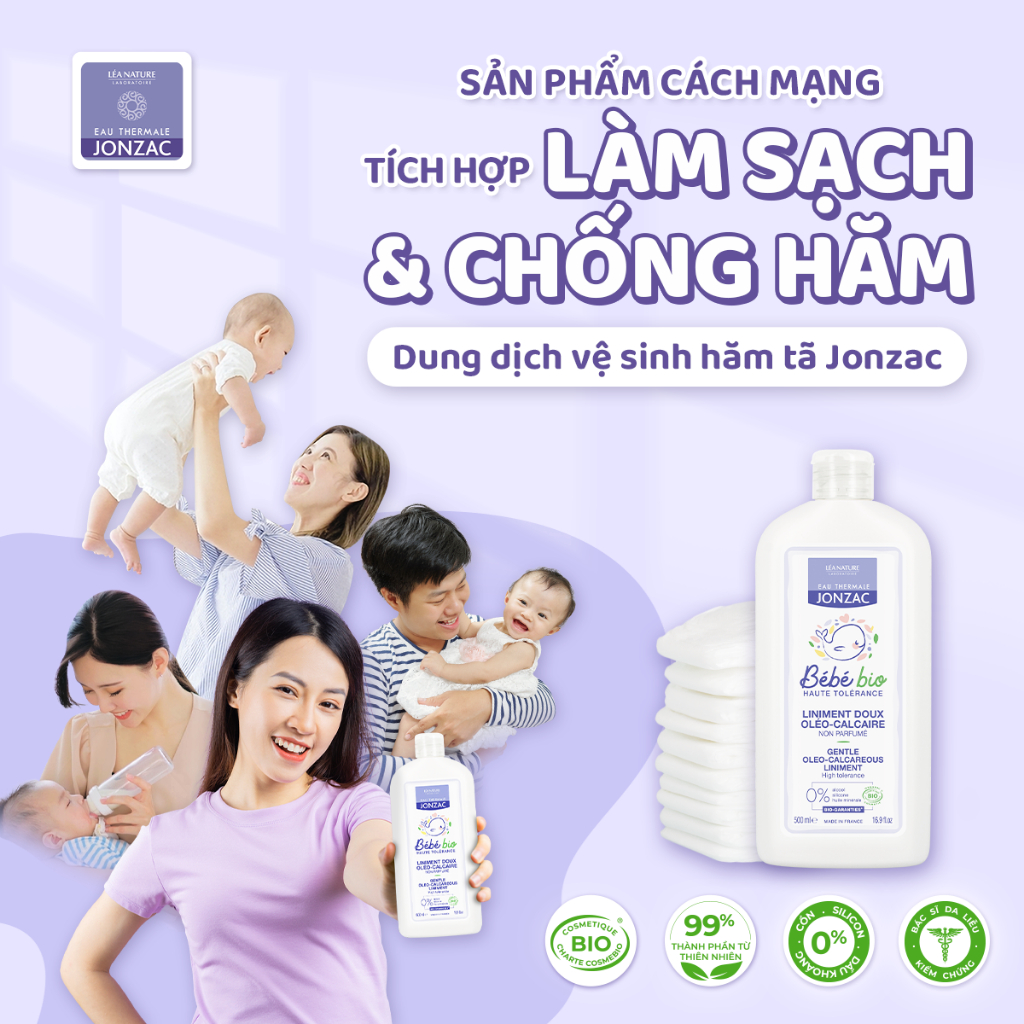 Combo Kem Dưỡng Ẩm Hữu Cơ 100ml + Dung Dịch Vệ Sinh Ngừa Hăm Tã Hữu Cơ Dành Cho Bé (500ML-1L)
