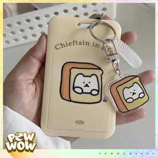 Bao Đựng Thẻ Nhân Viên Nhựa ABS Kèm Dây Lò Xo Nhân Vật Hoạt Hình Mèo Sandwich Đáng Yêu Cute