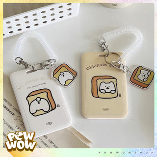 Bao Đựng Thẻ Nhân Viên Nhựa ABS Kèm Dây Lò Xo Nhân Vật Hoạt Hình Mèo Sandwich Đáng Yêu Cute