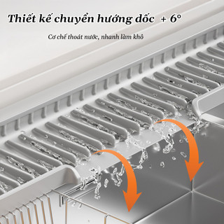 Tấm Thoát Nước Gác Bồn Rửa Bát Silicone Gập Mép – Nhanh Khô, Chống Tràn, Dễ Vệ Sinh