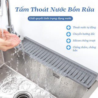 Tấm Thoát Nước Gác Bồn Rửa Bát Silicone Gập Mép – Nhanh Khô, Chống Tràn, Dễ Vệ Sinh