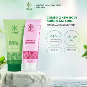 Combo 2 Kem Body KOLAN, Dưỡng Ẩm, Nâng Tone Sáng Da ( Ngày và Đêm)