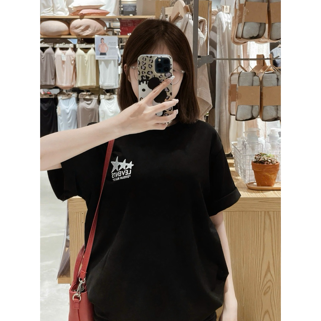 Áo Thun Levents Thêu Xù Form Rộng Chất Vải Cotton Dày Dặn Unisex