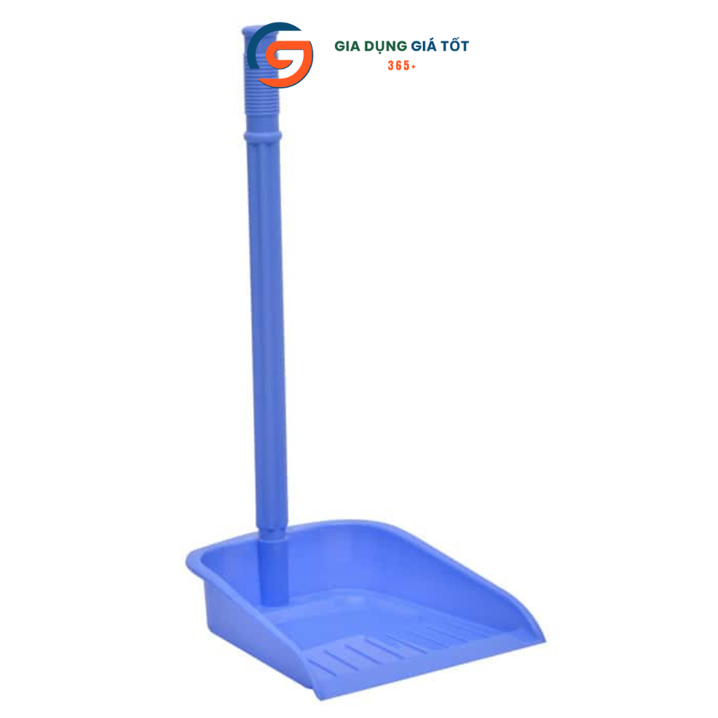 Hót rác cán dài 63cm nhựa PP Song Long, xẻng hót rác kiểu đứng