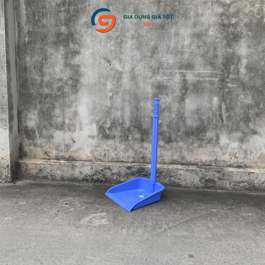 Hót rác cán dài 63cm nhựa PP Song Long, xẻng hót rác kiểu đứng