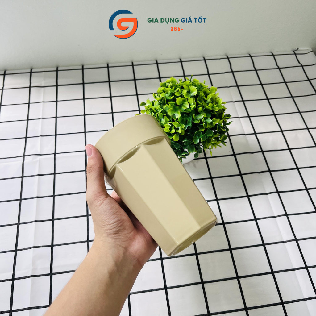 Cốc nhựa 500ml, ly nhựa uống nước 8 cạnh Song Long nhiều màu