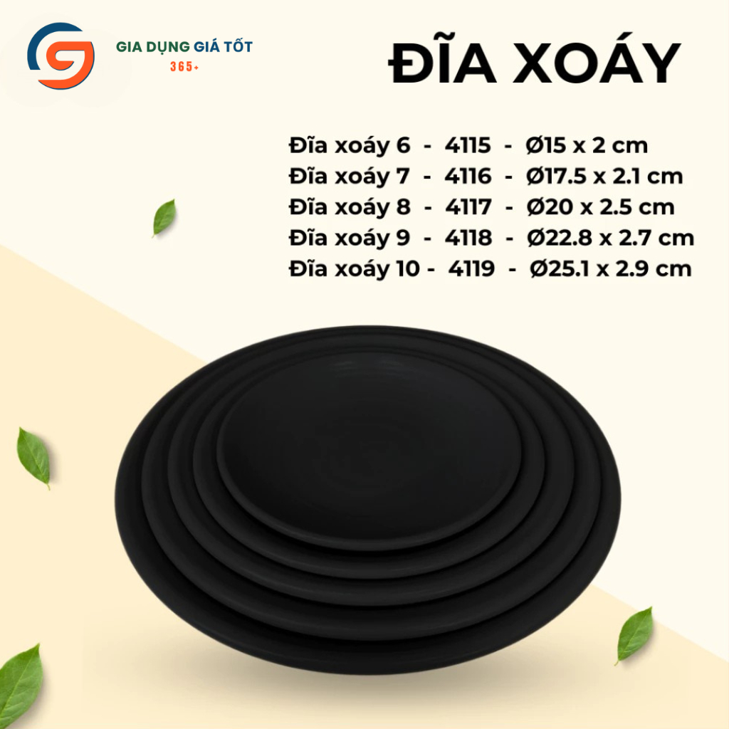 Đĩa nhựa tròn xoáy Song Long, chất liệu ABS dày dặn cứng cáp có nhiều size