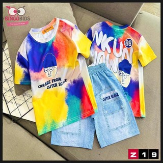 Đồ bộ mặc nhà cho bé trai bộ đồ thời trang đường phố thun lạnh in 3D họa tiết thể thao đẹp và thoáng mát