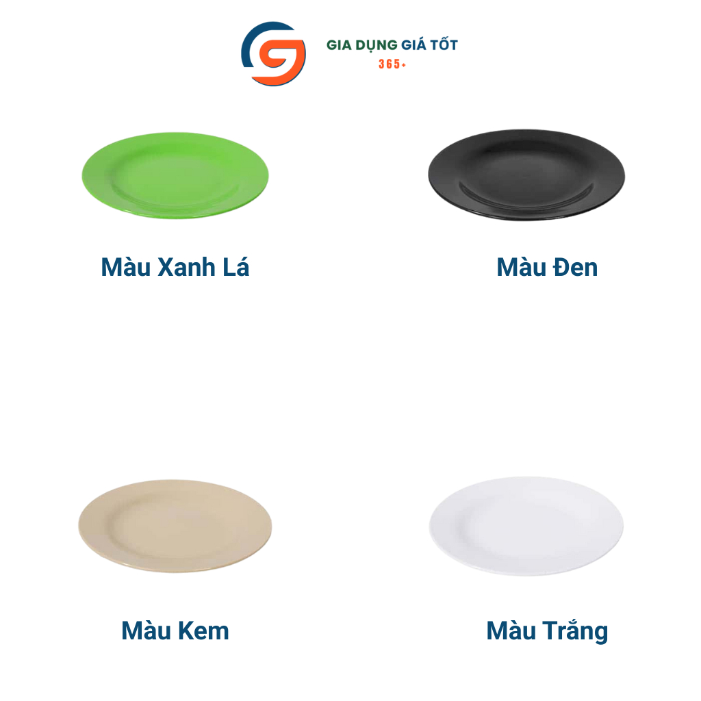 Đĩa tròn nhựa phíp HQ Song Long đựng thức ăn, bánh kẹo, đồ tráng miệng cho gia đình, nhà hàng