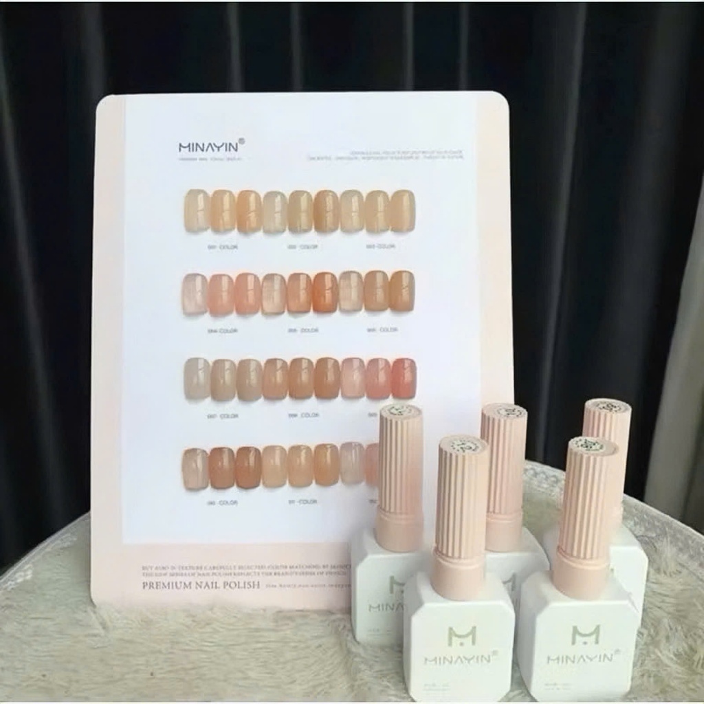 [Xả hết] Set sơn thạch MINAYIN 12 màu - Bộ sơn gel thạch trong suốt màu xinh phong cách Hàn Quốc (tặng kèm bảng màu)