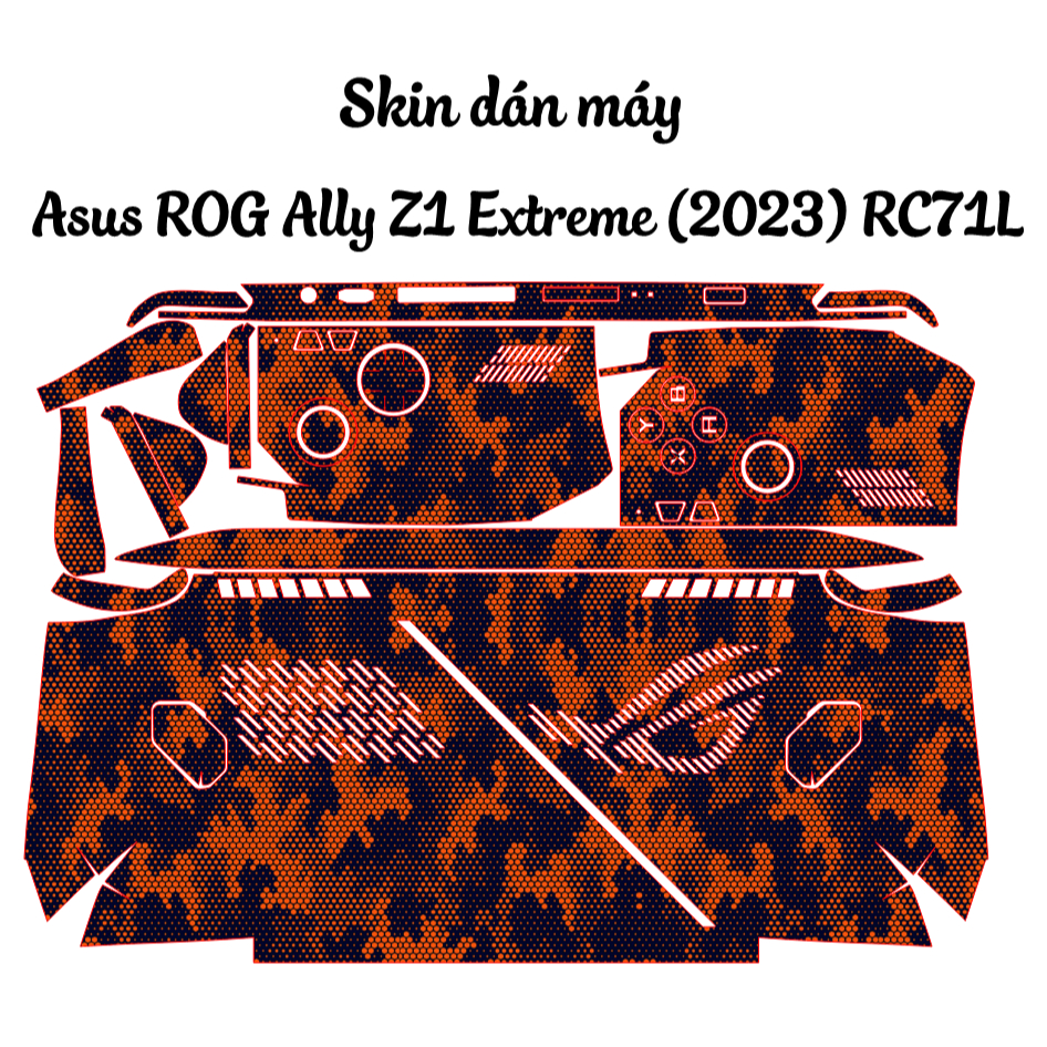 Skin dán máy Asus ROG Ally Z1 Extreme (2023) RC71L/ Miếng dán Film 3M nhiều mẫu, vân nổi, dễ dán