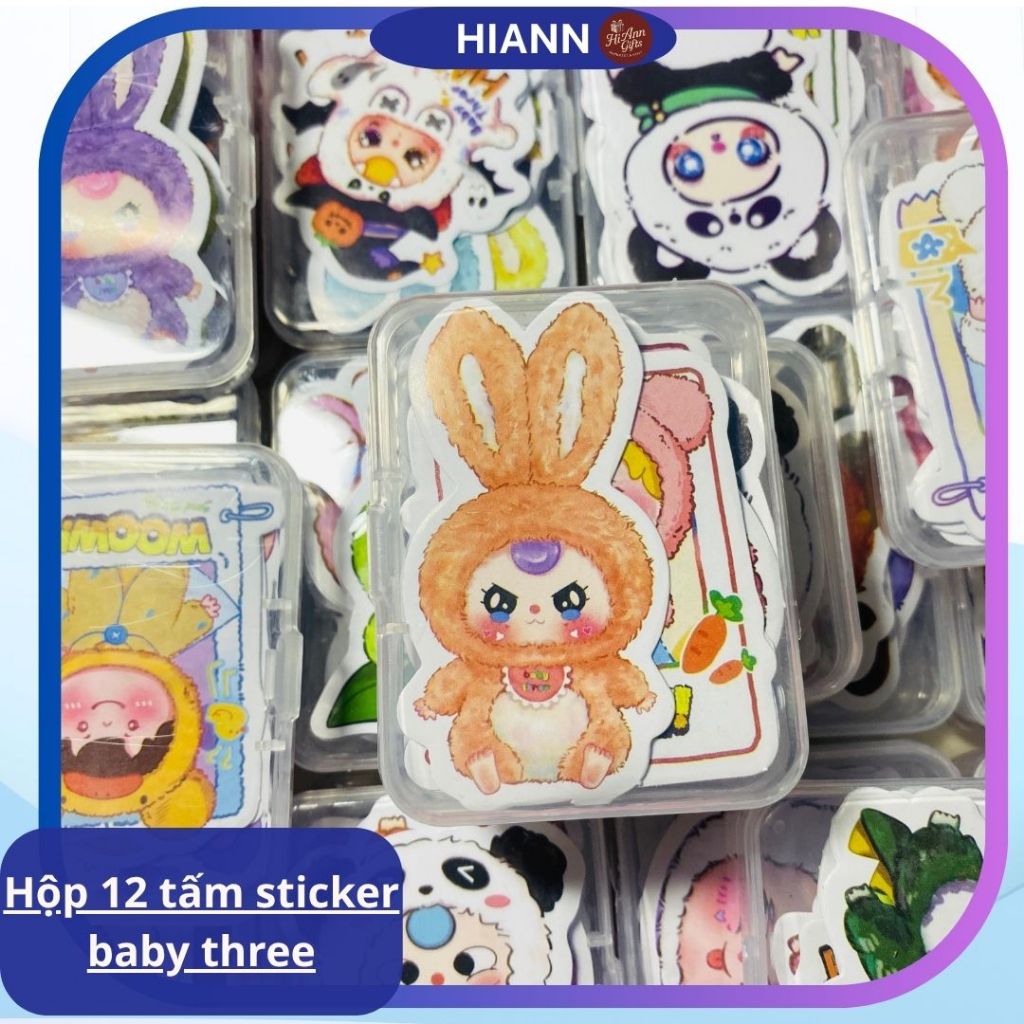 Combo 3Hộp 📌 THÔNG TIN SẢN PHẨM: Tên sản phẩm: Hộp 12 sticker BabyThree ...