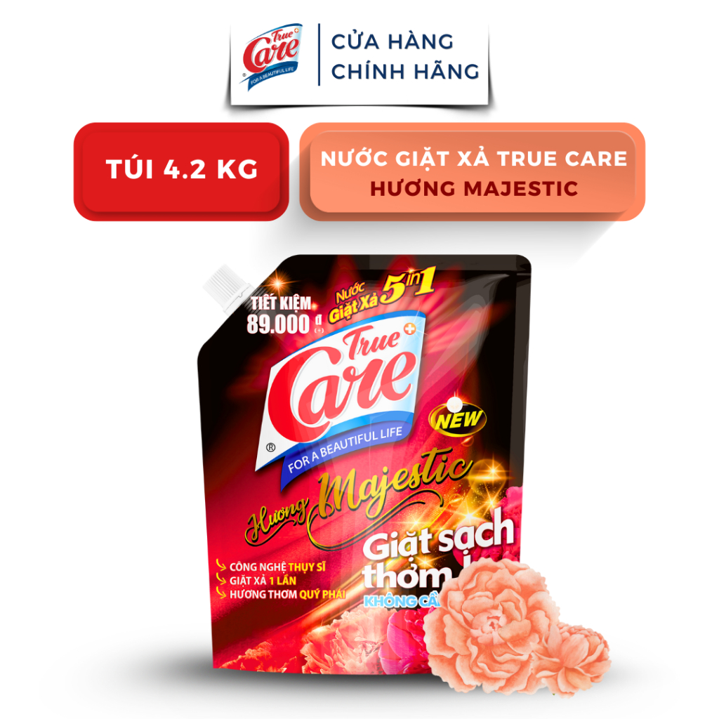 Combo 2 Túi 4.2Kg Nước Giặt Xả True Care 5in1 (Tổng 8.4kg/2Túi)