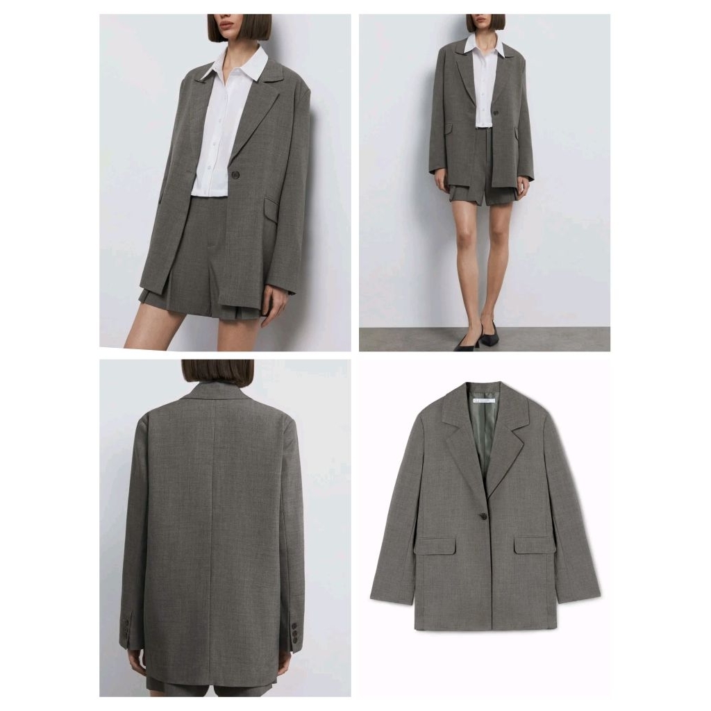 (BomoHouse) Áo khoác nữ blazer / vest form suông oversize 2 lớp GJ* bigsize - dư xịn VNXK
