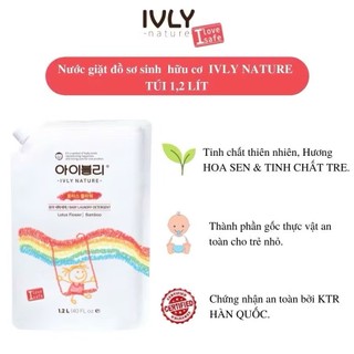 Nước giặt hưu cơ IVLY NATURE nhập khẩu hàn quốc 1200ml